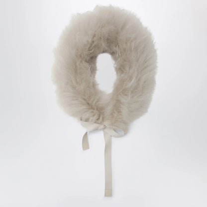 Max Mara The Cube Ivory shearling collar