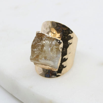 Cocktail Ring with Citrine Stone