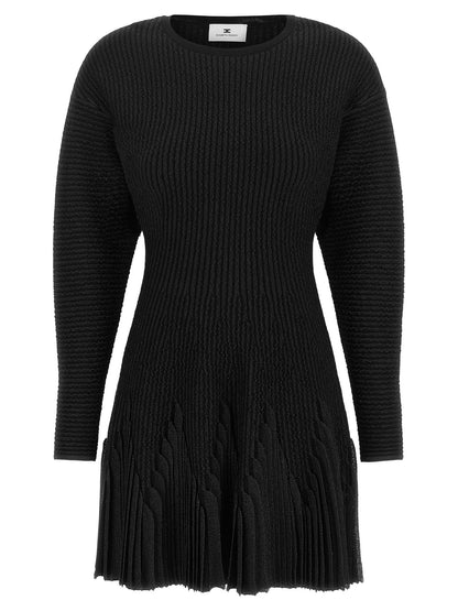 Elisabetta Franchi Knitted Pleated Dress