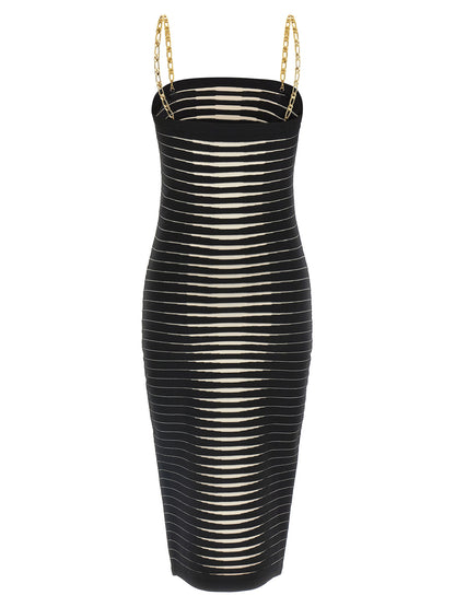 Elisabetta Franchi Striped Dégradé Dress