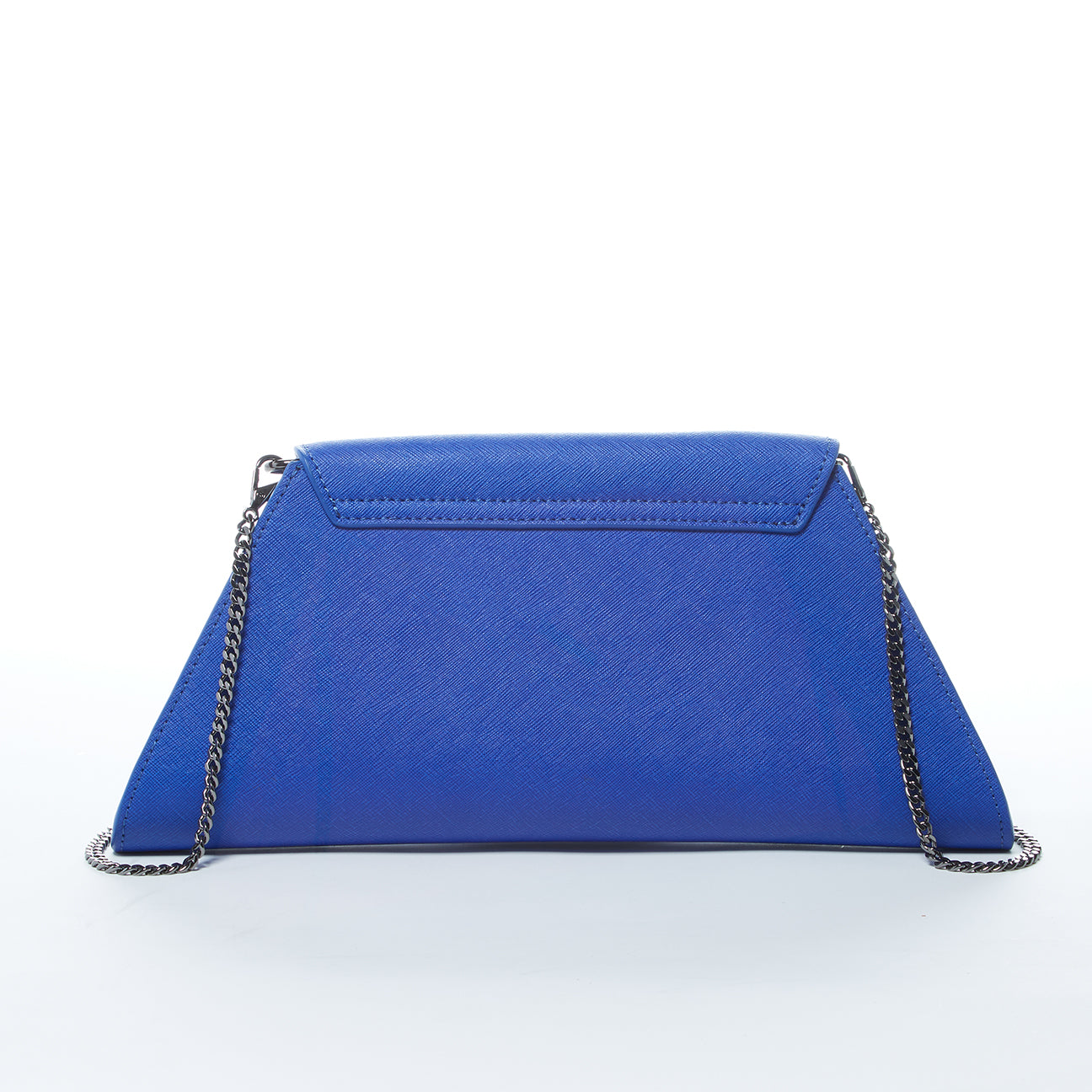 Angelica Cobalt Blue Leather Clutch Bag