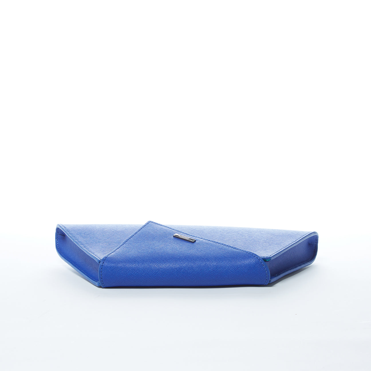 Angelica Cobalt Blue Leather Clutch Bag