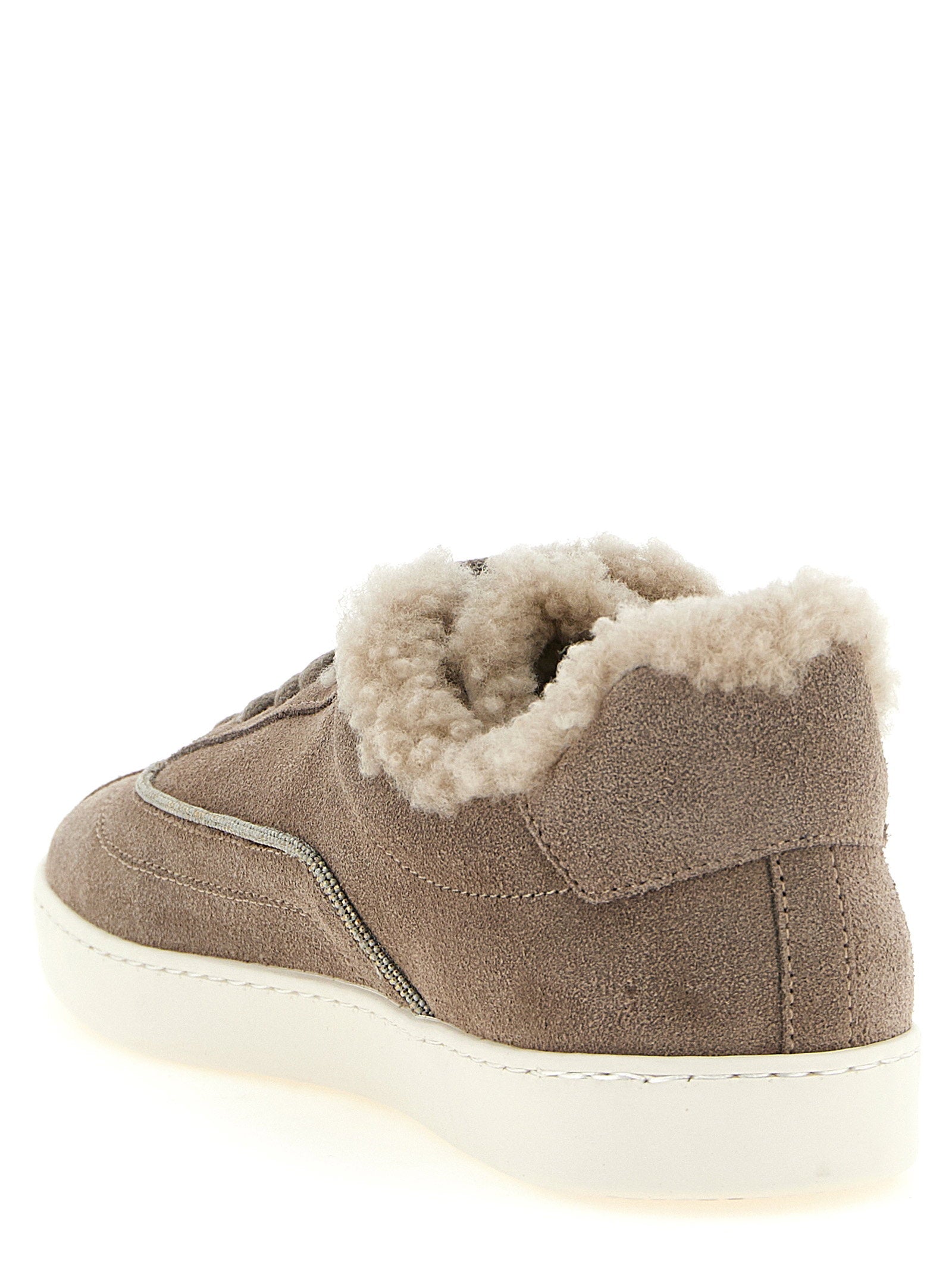 Fabiana Filippi Diamond Detail Suede Sneakers