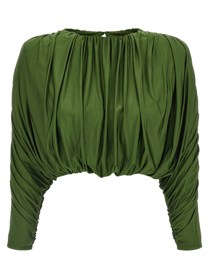 Self-Portrait Short Top With Ripples