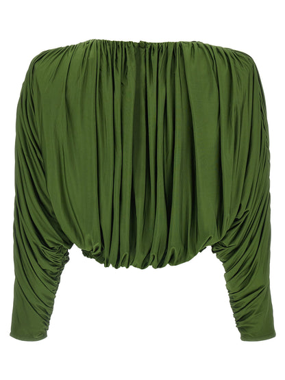 Self-Portrait Short Top With Ripples