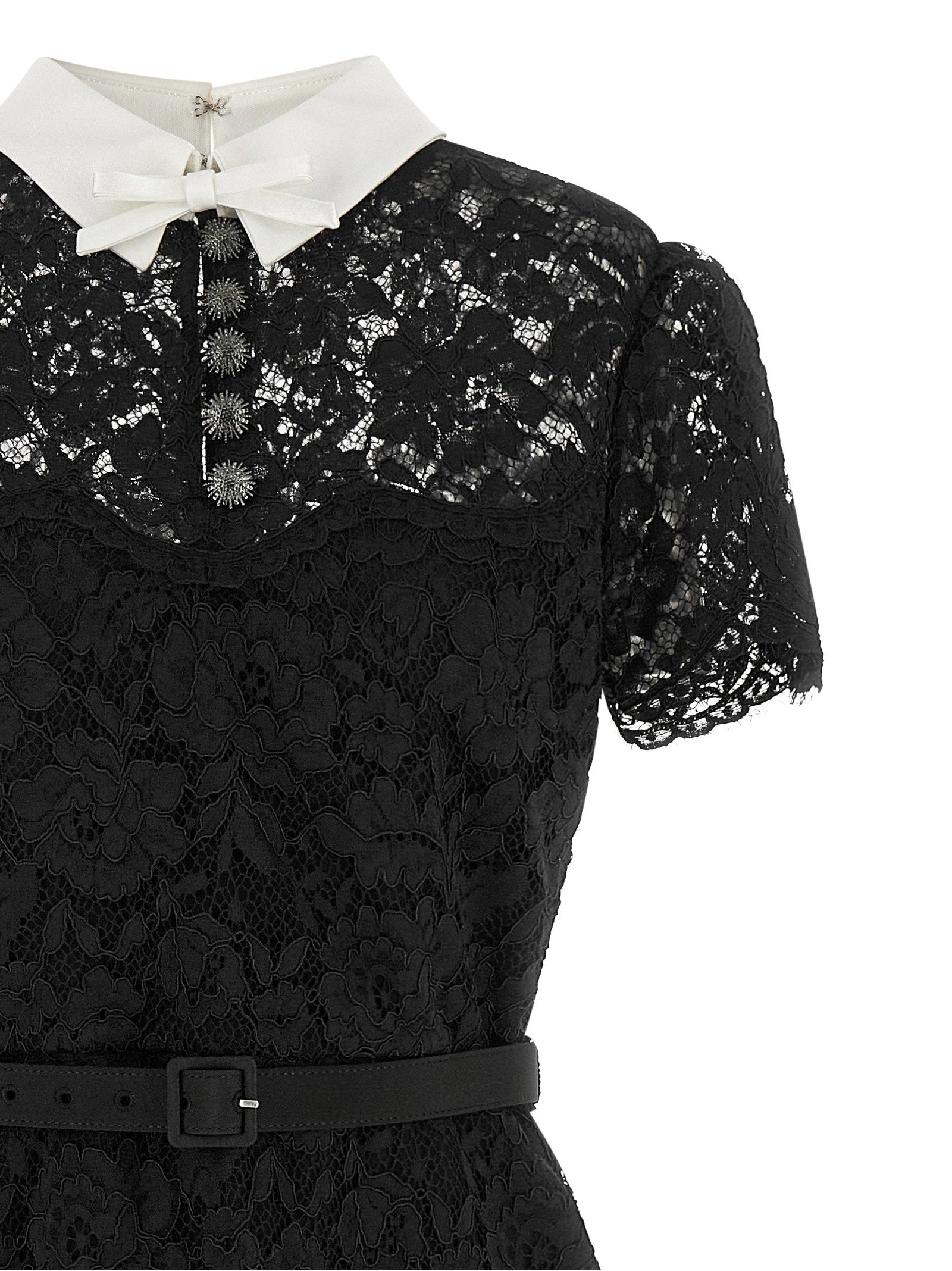 Self-Portrait Lace Dress With Collar