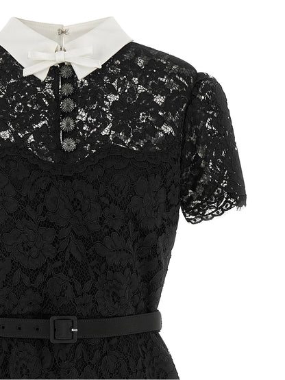 Self-Portrait Lace Dress With Collar