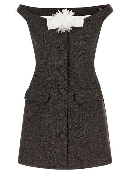Self-Portrait Bardot Neckline Dress