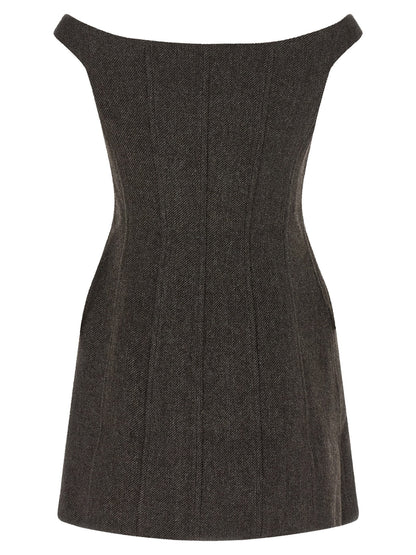Self-Portrait Bardot Neckline Dress