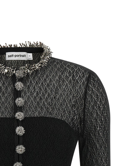 Self-Portrait Openwork Knitted Bodysuit