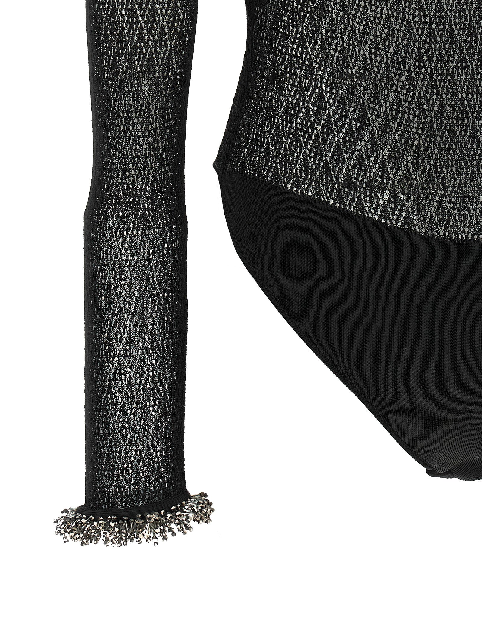 Self-Portrait Openwork Knitted Bodysuit