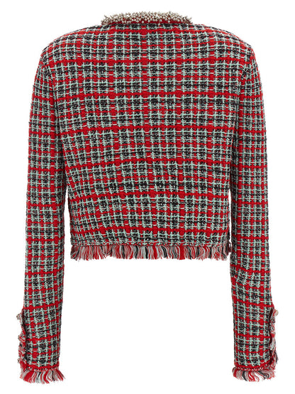 Self-Portrait Fringed Knit Jacket