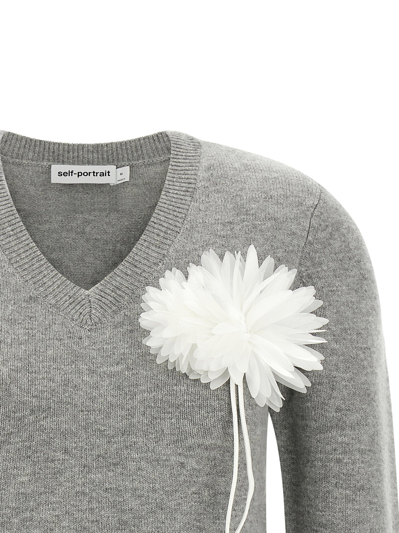 Self-Portrait Fiore Pin Sweater