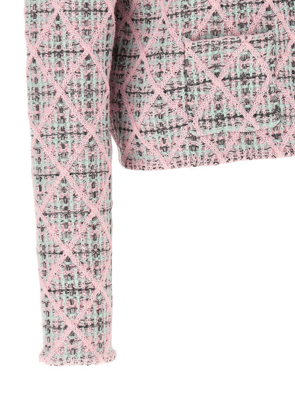 Self-Portrait Floral Collar Cardigan