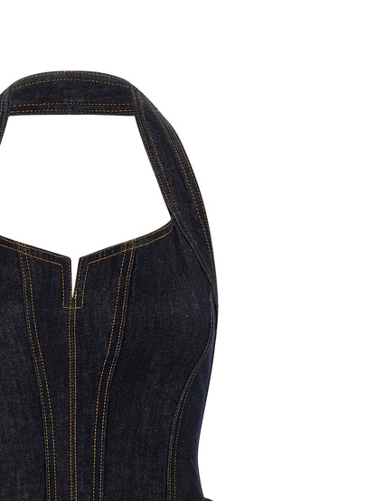 Self-Portrait Denim Dress