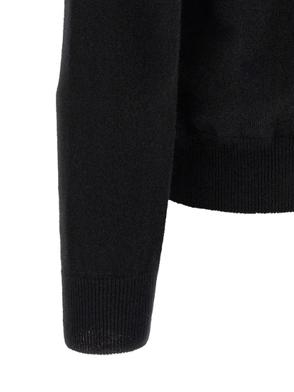 Comme Des Garçons Play Wool Cardigan With Heart Patch