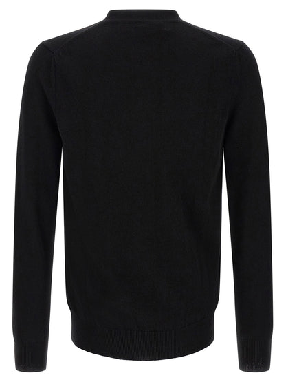 Comme Des Garçons Play Wool Cardigan With Heart Patch