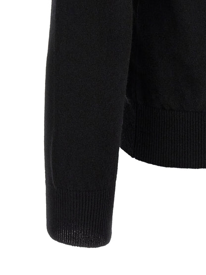 Comme Des Garçons Play Wool Cardigan With Heart Patch