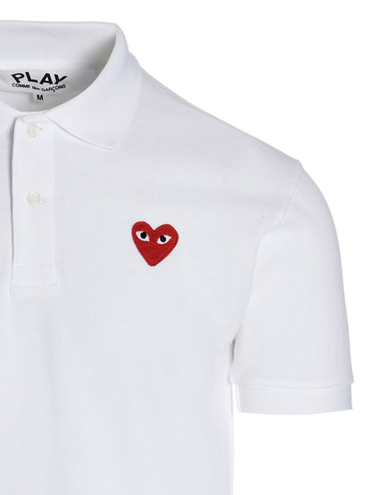 Comme Des Garçons Play Logo Patch Polo Shirt