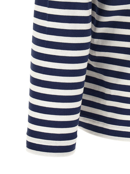 Comme Des Garçons Play Striped T-shirt With Heart Patch