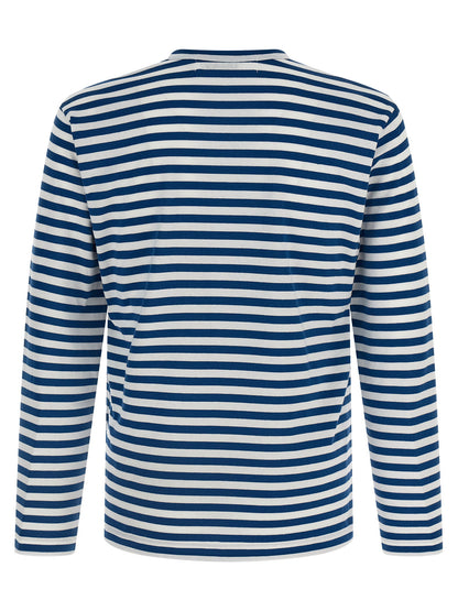 Comme Des Garçons Play Logo Patch Stripes T-shirt