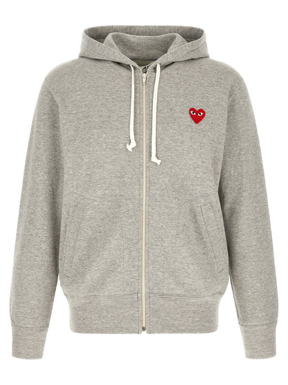 Comme Des Garçons Play Hoodie With Heart Patch