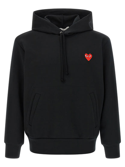Comme Des Garçons Play Red Emblem Patch Hoodie