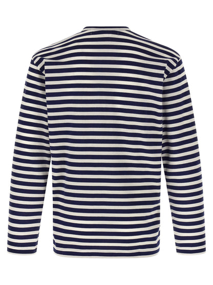 Comme Des Garçons Play Logo Patch Stripes T-shirt