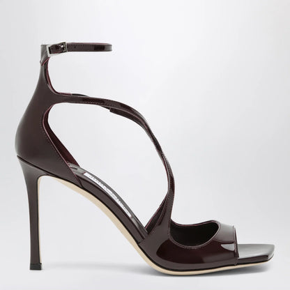 Jimmy Choo Azia sandals in deep red patent leather