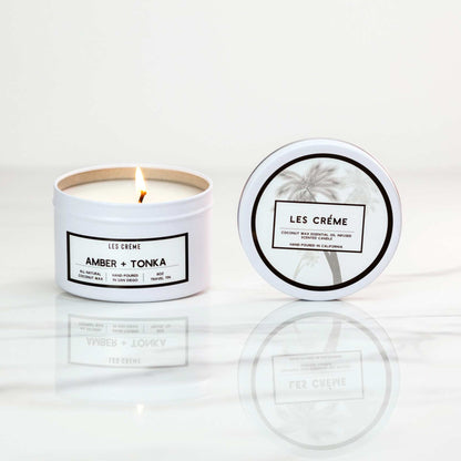 Amber + Tonka Scent Coconut Wax Candle