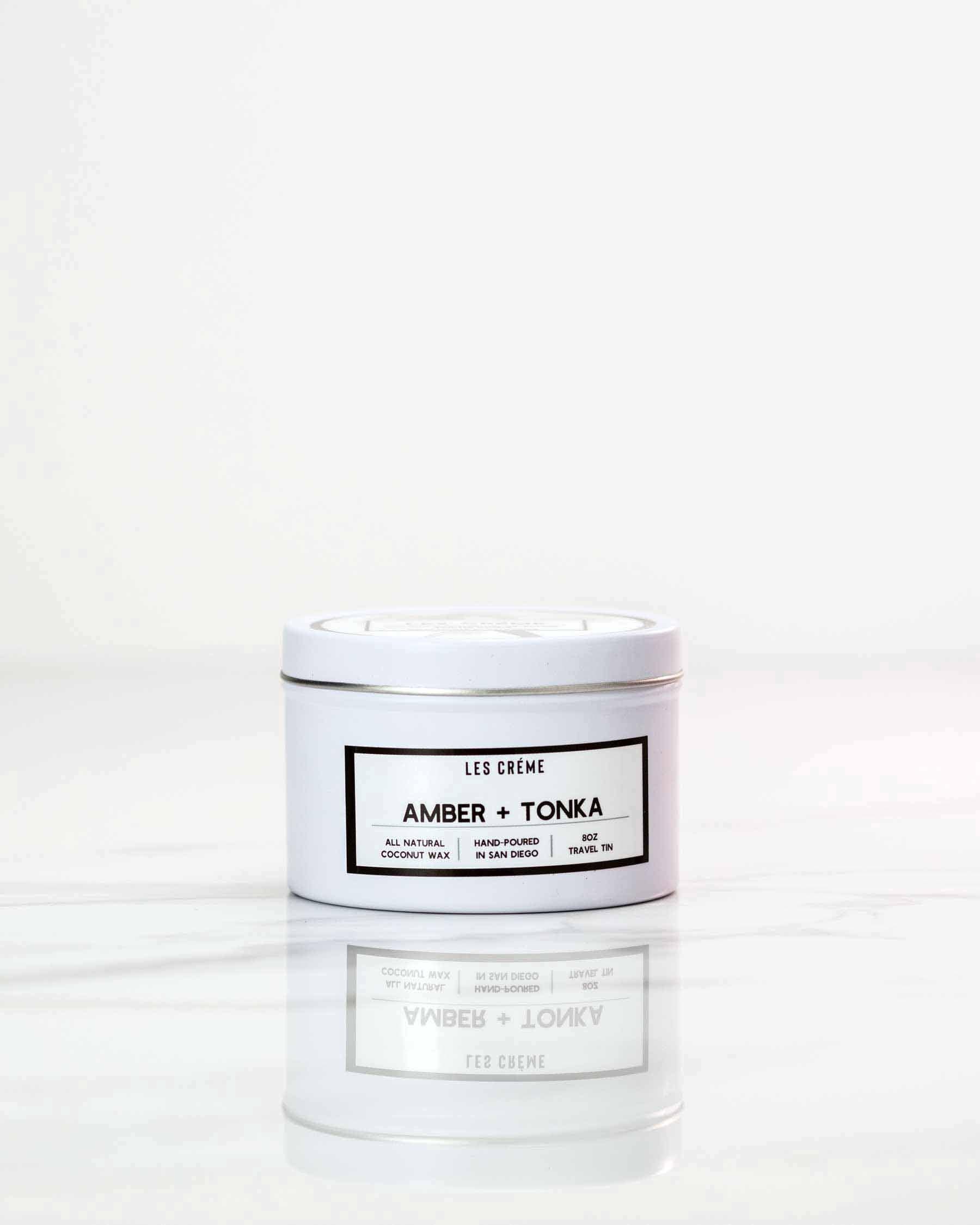 Amber + Tonka Scent Coconut Wax Candle