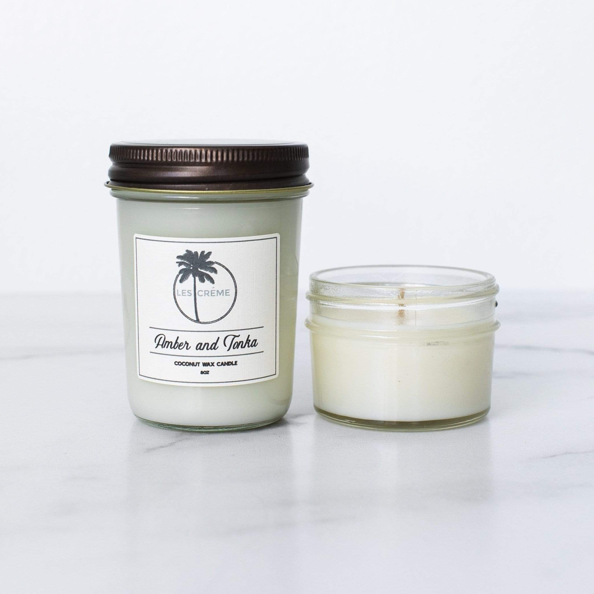 Amber + Tonka Scent Coconut Wax Candle