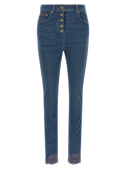 Valentino Garavani Lace Insert Jeans