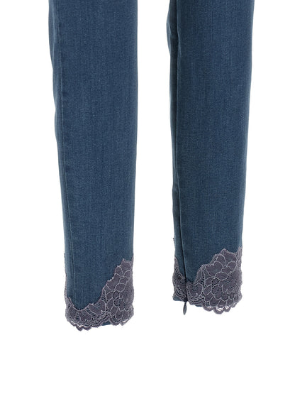Valentino Garavani Lace Insert Jeans