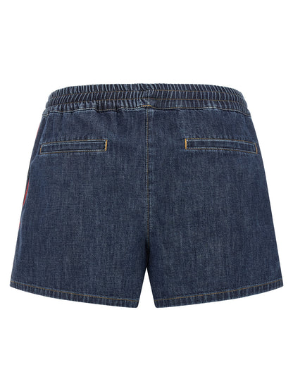 Valentino Garavani Chambray Denim Shorts