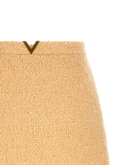Valentino Garavani V Gold Skirt