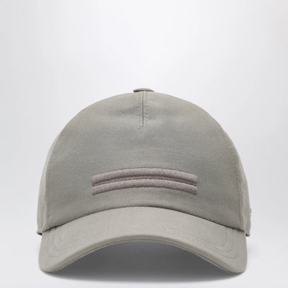 ZEGNA Taupe cotton baseball cap