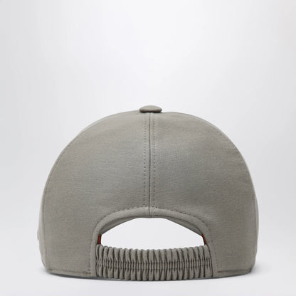 ZEGNA Taupe cotton baseball cap