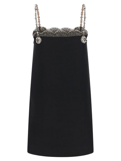 Valentino Garavani Crystal Embroidery Dress