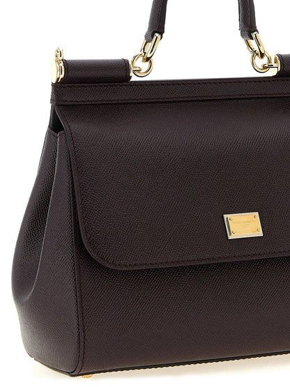 Dolce & Gabbana Sicily Grande Dauphine Leather Handbag