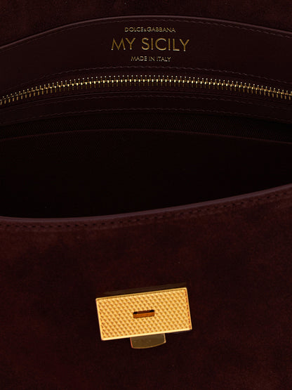 Dolce & Gabbana Medium Suede My Sicily Handbag