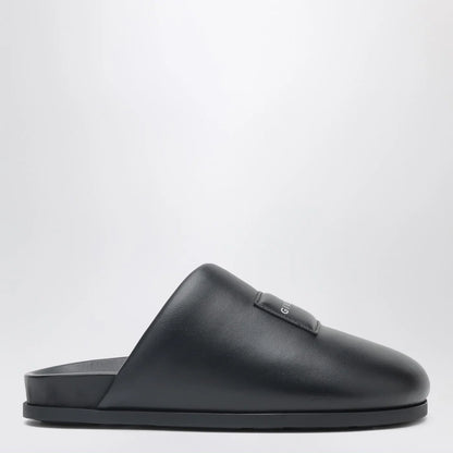 Givenchy Label flat mules in black nappa leather