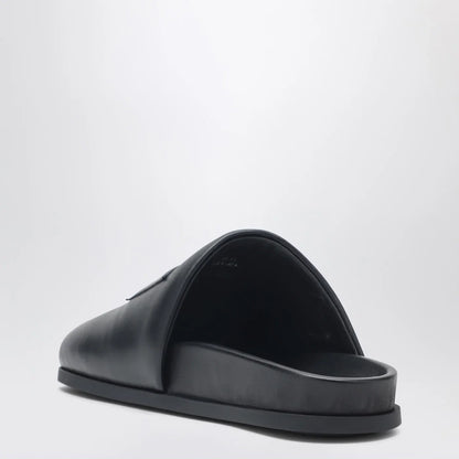 Givenchy Label flat mules in black nappa leather