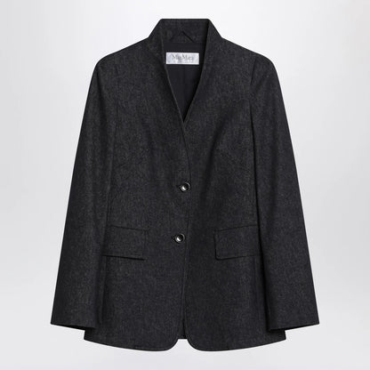 Max Mara Midnight blue jacket in cotton denim effect