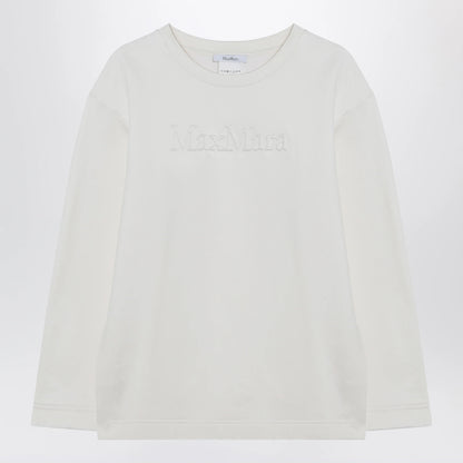 Max Mara White sweatshirt in silk blend