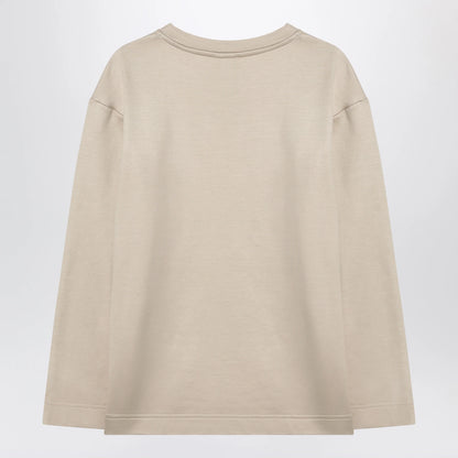 Max Mara Beige sweatshirt in silk blend