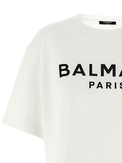 Balmain Logo Crop T-shirt