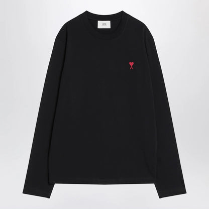 Ami Paris Black Ami De Coeur T-shirt