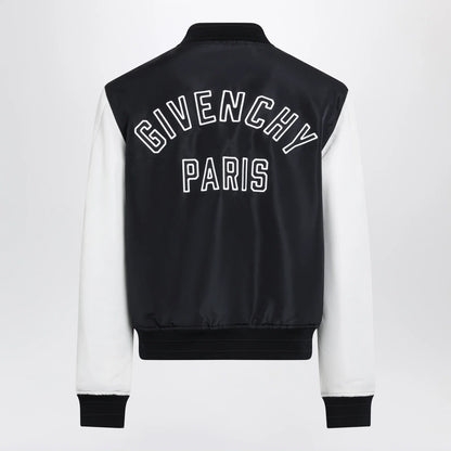 Givenchy Navy/White Satin Varsity Jacket
