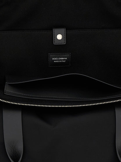 Dolce & Gabbana Media Logo Patch Shopping Bag